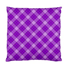 Purple Plaid Tartan 3 Diagonal (2) Standard Cushion Case (two Sides) by dressshop