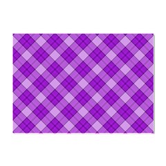 Purple Plaid Tartan 3 Diagonal (2) Crystal Sticker (a4) by dressshop