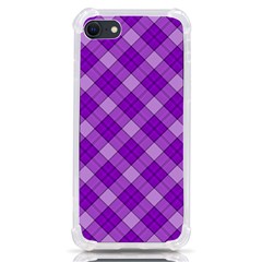 Purple Plaid Tartan 3 Diagonal (2) Iphone Se by dressshop