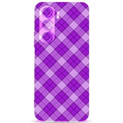 Purple Plaid Tartan 3 Diagonal (2) Samsung Galaxy S24 Plus 6 7 Inch Black Tpu Uv Case by dressshop