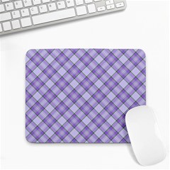 Purple Plaid Tartan 2 Diagonal Small Mousepad by dressshop