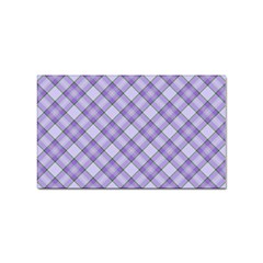 Purple Plaid Tartan 2 Diagonal Sticker Rectangular (10 Pack) by dressshop