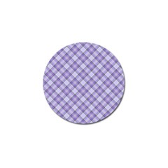 Purple Plaid Tartan 2 Diagonal Golf Ball Marker (10 Pack) by dressshop