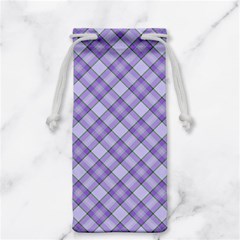 Purple Plaid Tartan 2 Diagonal Jewelry Bag by dressshop