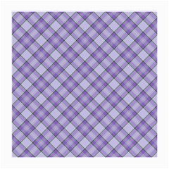 Purple Plaid Tartan 2 Diagonal Medium Glasses Cloth by dressshop