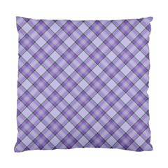 Purple Plaid Tartan 2 Diagonal Standard Cushion Case (two Sides) by dressshop