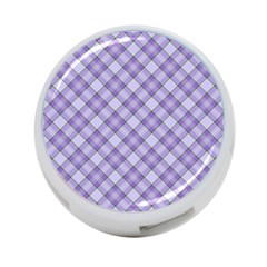 Purple Plaid Tartan 2 Diagonal 4-port Usb Hub (one Side) by dressshop