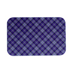 Purple Plaid Tartan 2 Diagonal Open Lid Metal Box (silver)   by dressshop