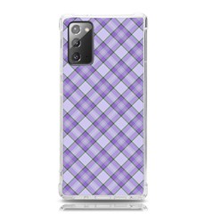 Purple Plaid Tartan 2 Diagonal Samsung Galaxy Note 20 Tpu Uv Case by dressshop