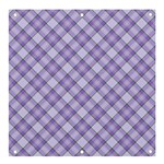 Purple Plaid Tartan 2 Diagonal Banner and Sign 4  x 4  Front