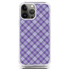 Purple Plaid Tartan 2 Diagonal Iphone 13 Pro Max Tpu Uv Print Case by dressshop