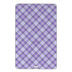 Purple Plaid Tartan 2 Diagonal Name Card Style Usb Flash Drive by dressshop