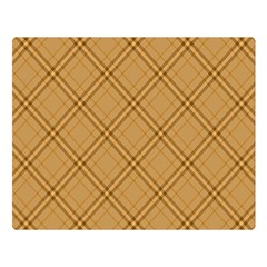 Autumn Fall Plaid Tartan 1 Diagonal Two Sides Premium Plush Fleece Blanket (large) by dressshop