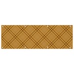 Autumn Fall Plaid Tartan 1 Diagonal Banner and Sign 9  x 3  Front