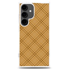 Autumn Fall Plaid Tartan 1 Diagonal Samsung Galaxy S24 Plus 6 7 Inch Tpu Uv Case by dressshop