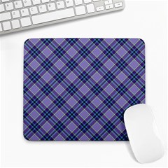 Purple Plaid Tartan 1 Diagonal Large Mousepad by dressshop