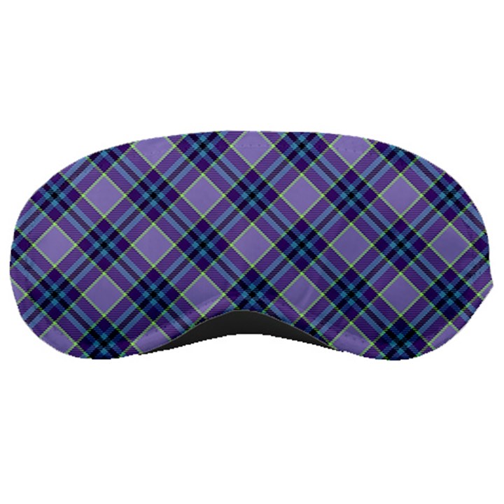 Purple Plaid Tartan 1 Diagonal Sleep Mask