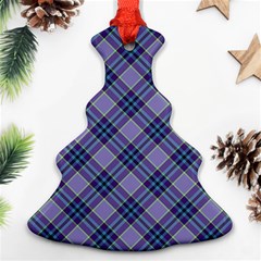 Purple Plaid Tartan 1 Diagonal Ornament (christmas Tree)  by dressshop