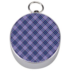 Purple Plaid Tartan 1 Diagonal Silver Compasses by dressshop