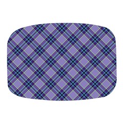 Purple Plaid Tartan 1 Diagonal Mini Square Pill Box by dressshop