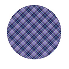 Purple Plaid Tartan 1 Diagonal Mini Round Pill Box (pack Of 5) by dressshop