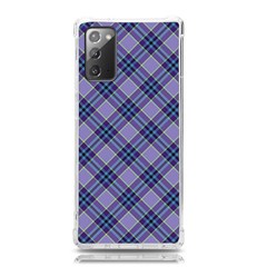 Purple Plaid Tartan 1 Diagonal Samsung Galaxy Note 20 Tpu Uv Case by dressshop