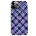 Purple Plaid Tartan 1 Diagonal iPhone 12 Pro max TPU UV Print Case Front