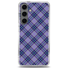 Purple Plaid Tartan 1 Diagonal Samsung Galaxy S24 6 2 Inch Tpu Uv Case by dressshop