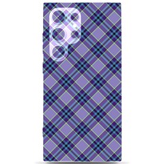 Purple Plaid Tartan 1 Diagonal Samsung Galaxy S24 Ultra 6 9 Inch Black Tpu Uv Case by dressshop