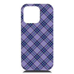 Purple Plaid Tartan 1 Diagonal Iphone 16 Pro Max Black Uv Print Pc Hardshell Case by dressshop