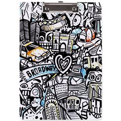 Doodle New York City Nyc A4 Acrylic Clipboard by Salmanaz77