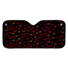 Pattern Ha Ha Ha  Abstract Black Dark Doodle Hahaha Pattern Physco Car Windshield Sunshade by Salmanaz77