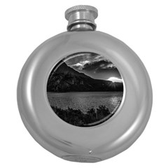 Nahuel Huapi Lake And Andes Range Mountains Landscape, Bariloche, Argentina Round Hip Flask (5 Oz) by dflcprintsclothing