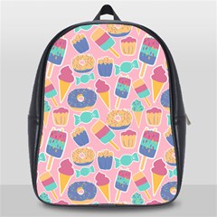 Ice Cream Donut Sweets Candie School Bag (large) by Apenda