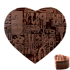 3d Letters Macro Wooden Letters Letters Textures Heart Wood Jewelry Box by Salmanaz77