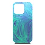 Psicodelia Zyguratti Texture Cyanturquoise iPhone 16 Pro Black UV Print PC Hardshell Case Front