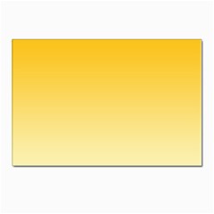 Amber Orange To Cream Yellow Linear Gradient Postcard 4 x 6  (pkg Of 10) by GradientsOmbre