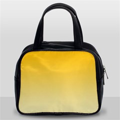 Amber Orange To Cream Yellow Linear Gradient Classic Handbag (two Sides) by GradientsOmbre