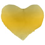 Cream Yellow To Amber Orange Bilinear Gradient Large 19  Premium Flano Heart Shape Cushions Front