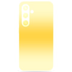 Cream Yellow To Amber Orange Bilinear Gradient Samsung Galaxy S24 6 2 Inch Black Tpu Uv Case by GradientsOmbre