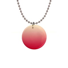 Cream Yellow To Crimson Red Linear Gradient 1  Button Necklace by GradientsOmbre