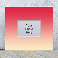 Crimson Red To Cream Yellow Linear Gradient White Wall Photo Frame 5  X 7  by GradientsOmbre