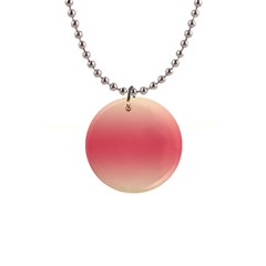 Cream Yellow To Crimson Red Bilinear Gradient 1  Button Necklace by GradientsOmbre