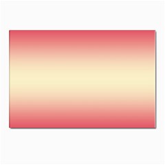 Crimson Red To Cream Yellow Bilinear Gradient Postcard 4 x 6  (pkg Of 10) by GradientsOmbre