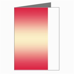 Crimson Red To Cream Yellow Bilinear Gradient Greeting Card by GradientsOmbre