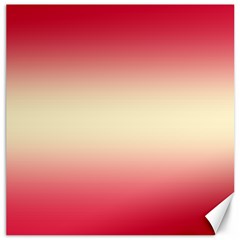 Crimson Red To Cream Yellow Bilinear Gradient Canvas 20  X 20  by GradientsOmbre