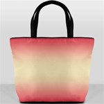 Crimson Red To Cream Yellow Bilinear Gradient Bucket Bag Front