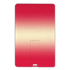 Crimson Red To Cream Yellow Bilinear Gradient Name Card Style Usb Flash Drive by GradientsOmbre