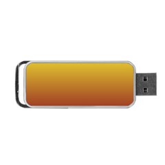 Electric Yellow To Burgundy Red Linear Gradient Portable Usb Flash (one Side) by GradientsOmbre