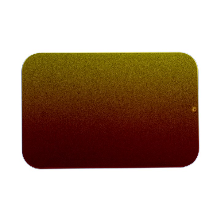 Electric Yellow To Burgundy Red Linear Gradient Open Lid Metal Box (Silver)  